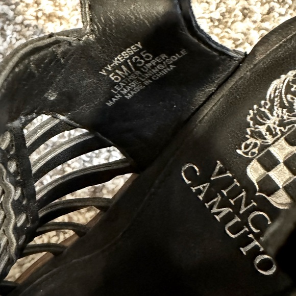 Vince Camuto Suede Zip Black Bootie Heels - 5 - Picture 9 of 9